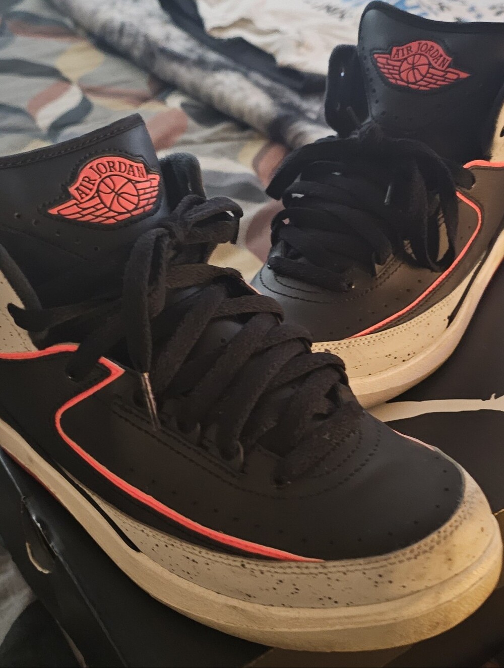 Jordan Kids Black Sneakers with Neon Pink Accents